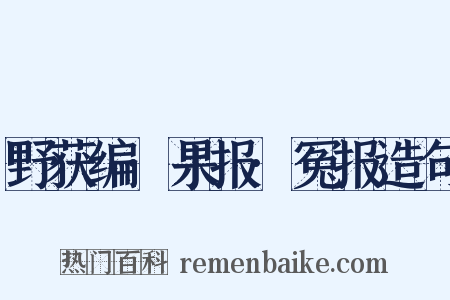 野获编·果报·冤报造句是什么意思的图片